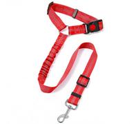 Dog Car Seat Belt, Adjustable Pet Safety Harness with Elastic Bungee, Strong Nylon Headrest Restraint for Small to Medium Dogs, Red
