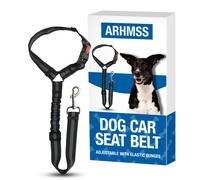 Dog Car Seat Belt for Cars with Elastic Bungee Shock Absorbing Safety Strap Adjustable Durable, and Easy Clip Travel Harness Universal Dog C