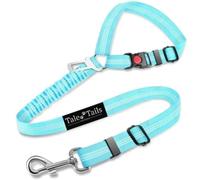 Dog car seat belt | New Tale Tails Adjustable Pet Headrest Seatbelt | Dog Car Safety Harness | Pet Restraint with Elastic Nylon Bungee Buffer (BLUE)