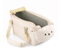 Dog Car Seat Booster Carrier Box | Multi-functional Outdoor Pet Kennel | Space-Saving Corner Design | Removable Strap | For Puppy Cat Travel, Portable Pet Travel Bags& Cats
