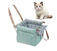 Dog Car Seat Booster, With Side Storage Pockets | Adjustable Lock-buckle Shoulder Straps, Safety Tether Hook, Non-Slip Bottom