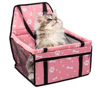 Dog Car Seat, Car Seat & Pet Travel Bed with Pockets - Waterproof Pet Accessories for Long Trips To The Vet To Park And On The Road