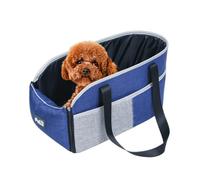 Dog Car Seat - Center Console Small Dog, Pet Travel Bag with Fixing Straps, Comfortable Interior Carrier, All-Season Durable Travel Companion | Safe Secure Ride for Dogs Cats Under 15 Pounds Vehicle R