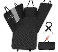 Dog Car Seat Cover 100% Waterproof Rear Seat Covers for Dogs with Viewing Window/Side Flap/Storage Bag Back Seat Protector for Car Trucks SUV146x136cm