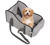Dog Car Seat, Dog Booster Car Seat for Small Dogs Weighing up to 7 KG, Easy to Install Detachable for Cleaning Foldable for All Kinds of Small Pets (Gray)