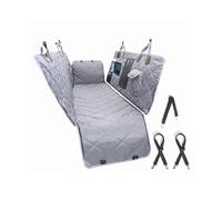 Dog Car Seat Pet Travel Dog Carrier Hammock Car Rear Back Seat Protector Mat Cover Waterproof Mesh Window Vehicle(Gray Center Mesh)