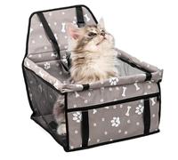 Dog Car Seat, Portable Booster, 15.75x13.78x9.84 Inches Foldable Travel Carrier, Safety Harness, Waterproof Lining, Pet Seat for Dogs, Road Trip, Driving, Vet Visit and Park Use
