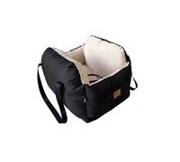 Dog Car Seat Portable Dog Car Seat Bed Booster Washable Home Cat Nest With Storage Pockets Soft For Small Dogs And Cats Puppy Carrie(Black)