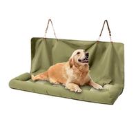 Dog Car Seat - Raised Pet Travel Bed with Adjustable Strap and Soft Plush Interior | Waterproof Dog Booster the - or Back Seat of the Vehicle, Portable Veili