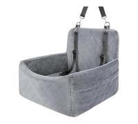 Dog Car Seat Up To 35lbs For Medium Sized Dog With A Storage Pocket Fully Detachable And Washable Pet Car Seat Soft (Grey)