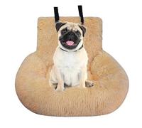 Dog Car Seat with Large Console, Dog Safety Seat, Removable Baby Carrier and Pet Safety Seat, Washable Plush Car Seat Bed for Dogs
