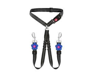 Dog Car Seatbelt - Anti-Escape Harness, Animals Strap | Retractable Elastic Reflective lLeash | One-to-Two Round Buckle Safety Chain For Small Medium Breeds Commuting Travel Road Trips