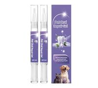 Dog Care Gel for Fighting Discolouration - 2-Piece Set Remover for - Dog Toothbrush Set | For Daily Use Puppies Cats Kittens Animals Small Medium Large