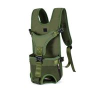 Dog Carrier Backpack Adjustable Pet Carriers Front Facing Motorcycle Puppy Travel Bag Cycling(Green,XS)