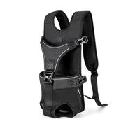 Dog Carrier Backpack Adjustable Pet Carriers Front Facing Motorcycle Puppy Travel Bag Cycling(Schwarz,XS)
