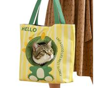 Dog Carrier Bag - Soft Fabric Casing, Spacious Interior, Ventilated Pet Bag, Shoulder Bag, Cartoon Face Design Tote Bag | for Outings, Travel, Retail, Browse, Outdoor Trips