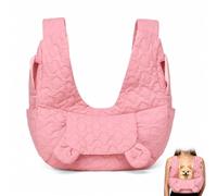 Dog Carrier Bag up to 10 kg, Hands-Free Dog Bag for Small Dogs with Adjustable Strap, Front Dog Backpack for Walks, Outdoor Activities and Excursions (Pink)
