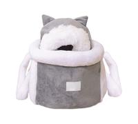 Dog Carrier in the Shape of a Backpack, Carry Sling with Hand Warmth, Hand Warming and Open Design, Comfortable Cat Carrier Bag, for Travel, Cold Weather, Walking and Shopping