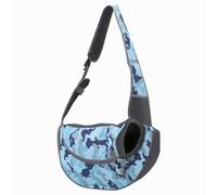 Dog Carrier,Pet Carrier Bag Pet Dog Carrier Bag Cats Puppy Outdoor Bags Mesh Oxford Single Shoulder Sling Front Travel(Camouflage blue,S)