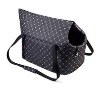 Dog Carrier Purse for Small and Medium Dogs & Cats, Portable Pet Travel Bag, Soft Shoulder Carrier for Puppies, Black (Small Paw), Size L, 42 x 29 x 33 cm
