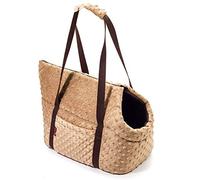Dog Carrier Purse for Small and Medium Dogs & Cats, Portable Pet Travel Bag, Soft Shoulder Carrier for Puppies, Beige (Minky), Size L, 42 x 29 x 33 cm