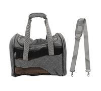 Dog Carrier Travel Bag, Collapsible Pet Carrier with Reflective Webbing, Extra Large Window, Foldable Design for Small Dogs Cats, Breathable Puppy Carrier for Outdoor Travel (Grey)