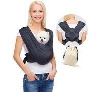 Dog Carriers for Small Dogs, Front Facing Cat Carrier, Hands Free Dog Carrier, Size Adjustable Pet Carrier, Reducing Back Pain, Soft Cotton, Safe Small Dog Carrier (S-L, Charcoal Black)