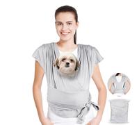 Dog Carriers for Small Dogs Front Handsfree Dog Backpack Carrier Adjustable Size,Breathable Mesh Cloth Puppy Carrier,Reducing Back Pain Dog Carrier Suitable for 0-15 Pound Puppies (French Grey)