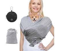 Dog Carriers For Small Dogs,Hands Free Dog Sling,Front Facing Puppy Carrier,puppy sling,cat carrier bagDouble Shoulder Strap Design,Freeing Hands and Reducing Back Pain,with Dog Training Bag (grey-M)