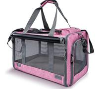Dog Carriers, Pet Travel Carrier For Small Cats Dogs, Top Zipper Design,Top Roller Blind Design,Cat Carriers For Outdoors(Pink)