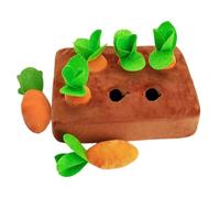 Dog Carrot Plush Toy - 17x6cm Interactive Carrot Patch Dog | Pet Stress Relief - Puppy Plush Snuffle Game | Puppy Brain Training Foraging Skill | Exercise Apartment Outdoor