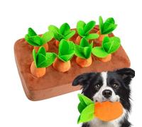 Dog Carrot Plush Toy - 17x6cm Interactive Carrot Patch Dog | Pet Stress Relief - Puppy Plush Snuffle Game | Puppy Brain Training Foraging Skill | Exercise Apartment Outdoor