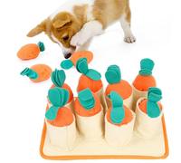 Dog Carrot Toy Intelligent Slow Feeding Puzzle Toy for Dogs Interactive Dog Toys for Pet Stress Relief, Happy Poppy Carrot Garden for Dogs