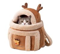 Dog Carrying Bag - Pet Plush Elk Shape Backpack,Warm Puppy Outgoing Backpack | for Hiking Outdoor Airplane Camping Indoor Winter Commuting