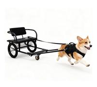 Dog Cart Pulling Wagon with Seat Sturdy Steel Frame & Pneumatic Wheels, Adjustable Harness 60kg Capacity for Medium to Large Dogs, for Training, Exercise, Work and Hauling(Size:10-40kg/22-88lb)