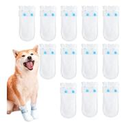 Dog Cast Cover - 12X Dog Foot Rain Booties - Waterproof Pet Feet Socks Protector, Pet Foot Hiking Shoes With Adjustable Adhesive Bandage For Outdoor & Indoor Walking