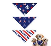 Dog Cat 4th of July Bandanas for Dogs Cats Independence Day Outfits Collar Bandana for Cats Patriotic Dog Bandanas for Holidays Fourth of July Scarf for Dogs Independence Day Cat Collar Bandana 3 Pcs