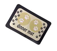 Dog Cat Anti-Slip Printed Dog Feeding Mat Pet Placemat for Feeding PVC Polyester Mat for Puppies and Cats 40CM X 60CM (Dinner Mat)