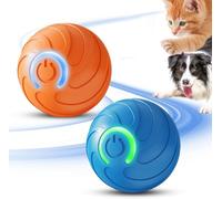 Dog Cat Ball, Smart Jumping Balls for Pets, 2025 Upgrade Vibrating Dog Ball Interactive Pet Balls Shaky Toy, USB Rechargeable Smart Shaking Pet Bounce Balll Automatic Moving Pets Toy (Blue+Orange)