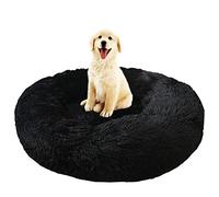 Dog Cat Bed Long Plush Washable Fluffy Round Dog Sofa Beds Calming Donut Pet Bed Soft Removable with Non-Slip Bottom Machine Washable, for Warm Sleep