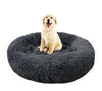 Dog Cat Bed Long Plush Washable Fluffy Round Dog Sofa Beds Calming Donut Pet Bed Soft Removable with Non-Slip Bottom Machine Washable, for Warm Sleep