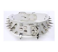 Dog Cat Collar Spiked Studded Pet Necklace For Small Medium Dogs Bulldog Adjustable Anti-Bite Collar large dog collar(WE,S 5X56CM)