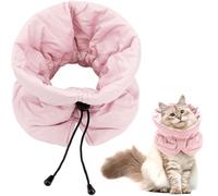Dog Cat Cones Recovery Collar, Cat Cone Collar Softm, Anti-Bite Lick Wound Healing Safety Cone, Adjustable Waterproof Cat Recovery Collar, Suitable for Kittens, Small Dogs, and Puppies (Pink, S)