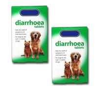 Dog & Cat Diarrhoea Tablets - Helps to Aid the Symptoms of Mild Diarrhoea | Suitable for Pets Over 12 Weeks Old | 24 Tablets in Total | By Johnson