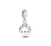 Dog Cat Egyptian Pyramid Luck Jesus Mother Daughter Birthday Charm Bead Pendant 925 Sterling Silver Compatible With Pandora Charm Moments Bracelet (Casino Dice Game Rainbow)