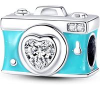 Dog Cat Egyptian Pyramid Luck Jesus Mother Daughter Birthday Charm Bead Pendant 925 Sterling Silver Compatible With Pandora Charm Moments Bracelet (Camera Photography Selfie Photo Love Heart)