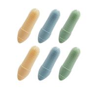 Dog Cat Finger Toothbrush Pack of 6 Remove Plaque & Tartar Fights Bad Breath Puppy Toothbrush Silicone 360° Bristles Cat Dog Teeth Cleaning Products