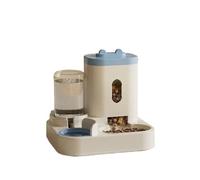 Dog Cat Food Bowl With Water Fountain Large Capacity Pet Storage Dispenser Puppy Accessories(Blue)