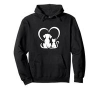dog cat friends forever Pullover Hoodie