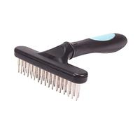 Dog Cat Grooming Brush Shedding Tool Dematting Undercoat Rake Comb For Deshedding Extra Wide (Blue, One Size)